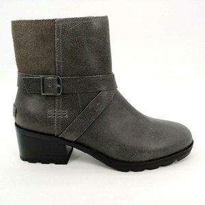Sorel Womens Cate Waterproof Leather Buckle Ankle Boots  8.5M
